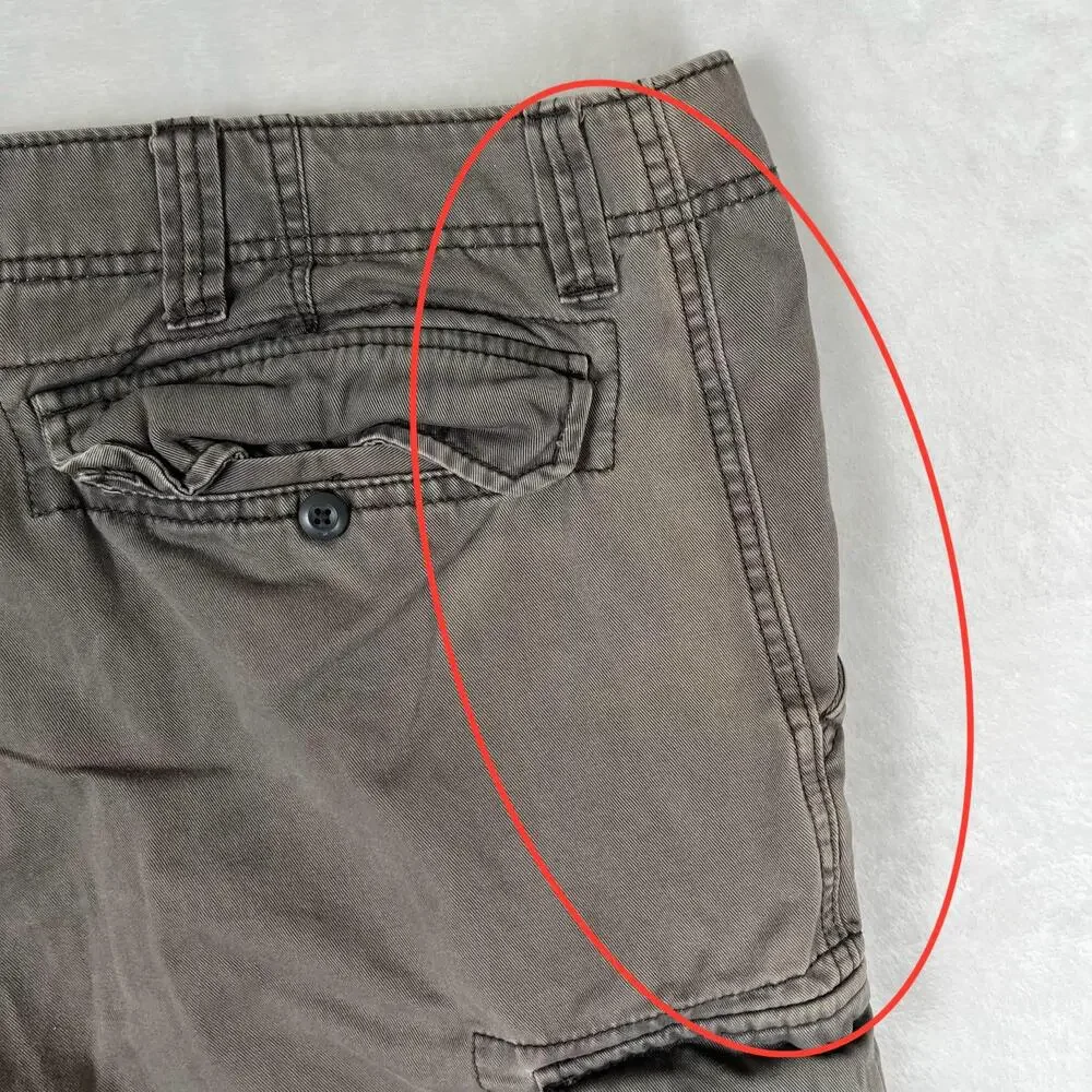 Old Navy Cargo Shorts Mens 38 Gray 10 Inseam Utility Pockets Y2K